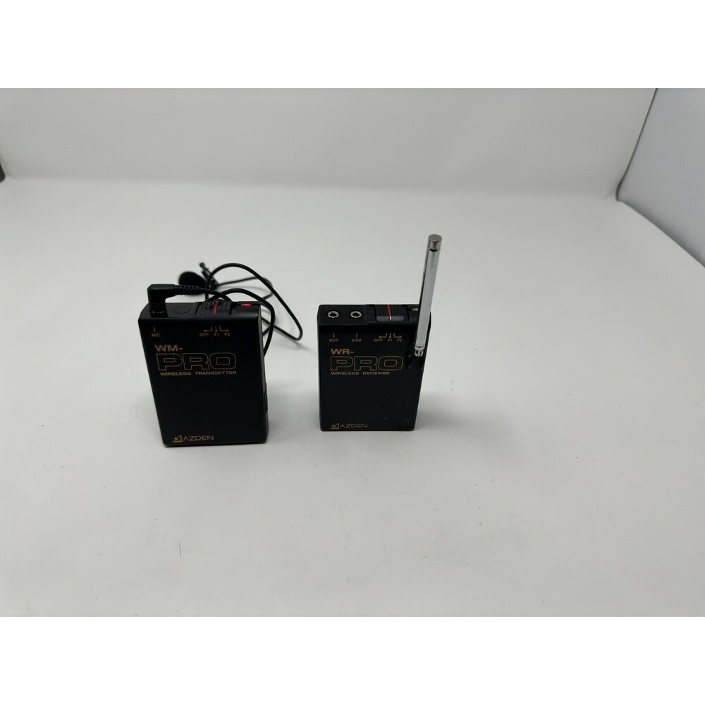 AZDEN WM-PRO WIRELESS MIC TRANSMITTER AND WR-PRO RECEIVER SET